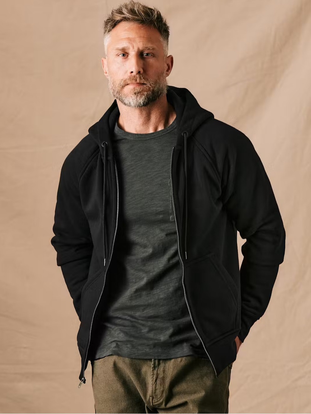 NWT Flint Tinder Men's 10 year Black Full Zip Up Hoodie sweatshirt new black